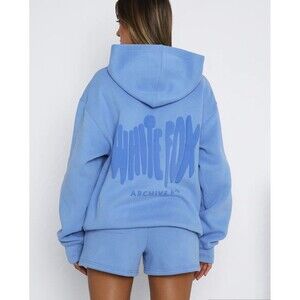 White Fox Boutique Archive 6.0 Hoodie In Blueberry Size M/L Excellent Condition